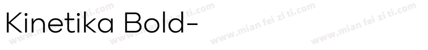 Kinetika Bold字体转换